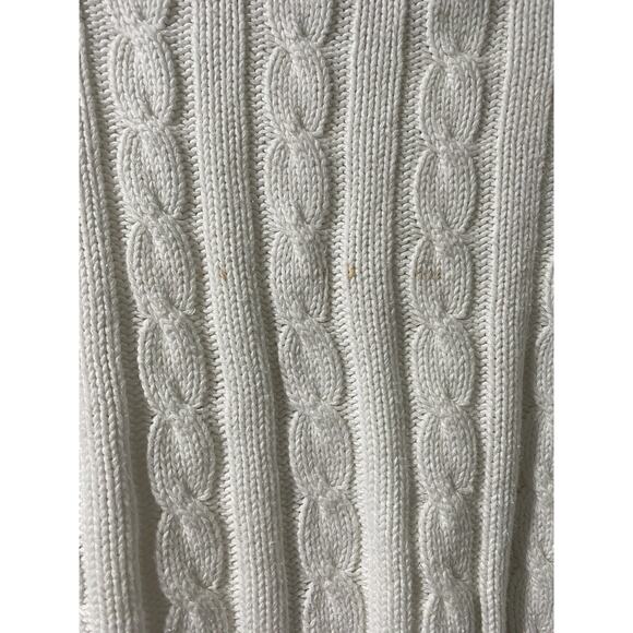Lilly Pulitzer White Pullover Sweater Cotton Knitted Size XL Fisherman A001431 - Picture 3 of 8